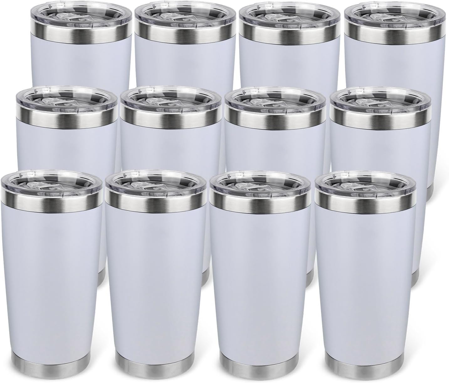 20oz Stainless Steel Tumbler with Lid, Travel Mug - Double Wall Vacuum Powder Coated Cup - Red, 1 Pack
