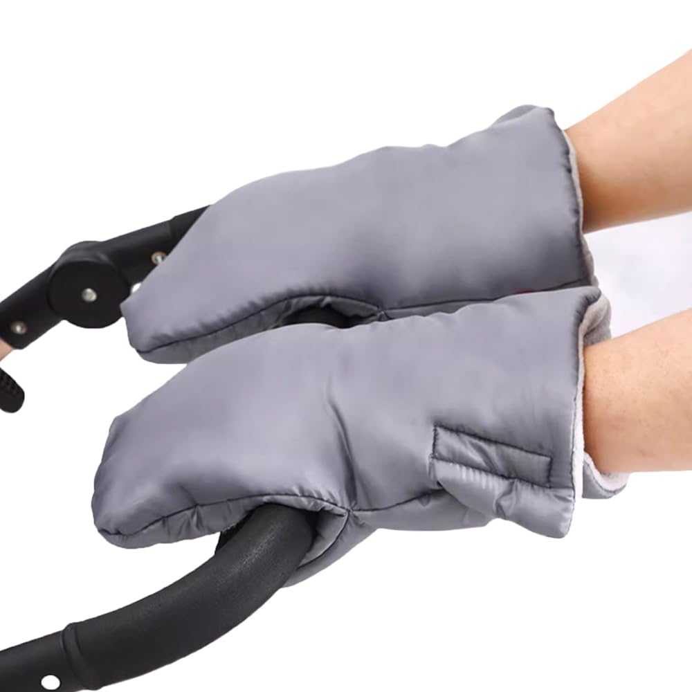 Winter Anti-Freeze Stroller Mittens, Waterproof Warm Extra Thick HandMuff for Stroller Accessories, Black Waterproof Women Men Winter Stroller Gloves Hand Muff Warmers Extra Thick Anti-Freeze