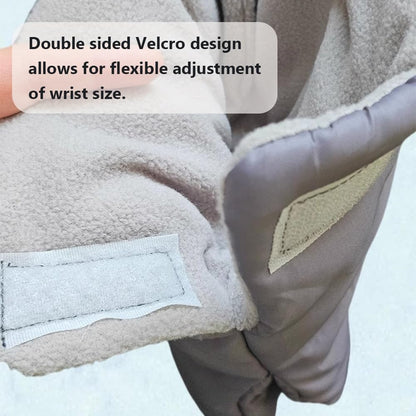 Winter Anti-Freeze Stroller Mittens, Waterproof Warm Extra Thick HandMuff for Stroller Accessories, Black Waterproof Women Men Winter Stroller Gloves Hand Muff Warmers Extra Thick Anti-Freeze
