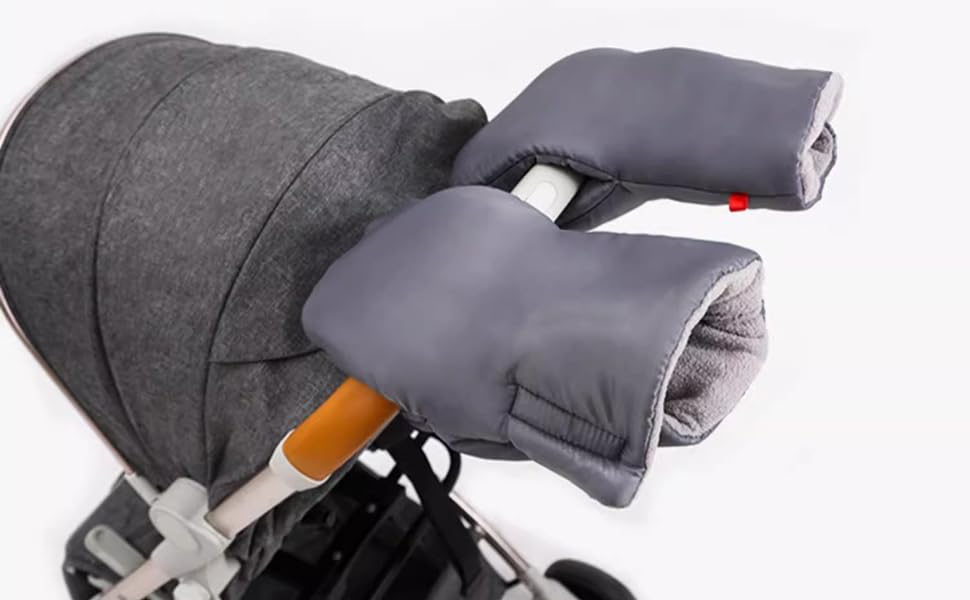 Winter Anti-Freeze Stroller Mittens, Waterproof Warm Extra Thick HandMuff for Stroller Accessories, Black Waterproof Women Men Winter Stroller Gloves Hand Muff Warmers Extra Thick Anti-Freeze