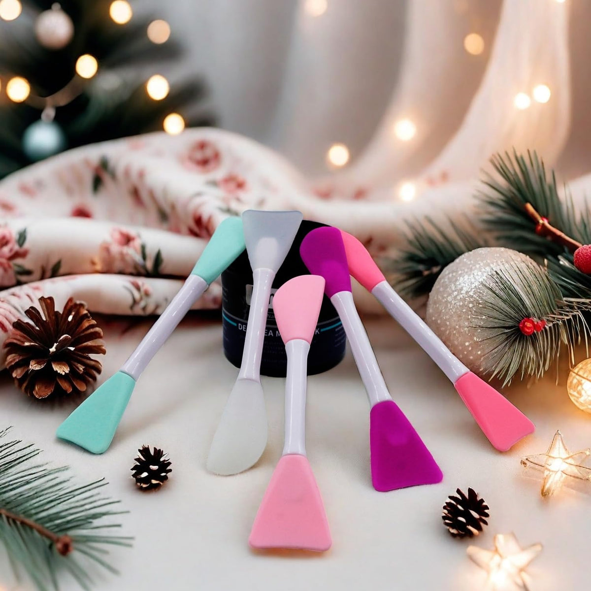 Mask Applicator Silicone Face Brush Face Mud Cream,Clay Mask,DIY,Modeling Mask Brushes DIY Mud Mixing Spatula Double-end Handheld Scoop Skin Care Make up Foundation Gel Cosmetic Tool