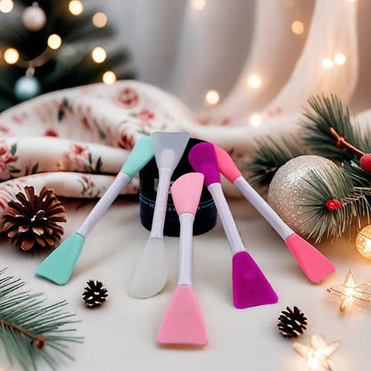 Mask Applicator Silicone Face Brush Face Mud Cream,Clay Mask,DIY,Modeling Mask Brushes DIY Mud Mixing Spatula Double-end Handheld Scoop Skin Care Make up Foundation Gel Cosmetic Tool