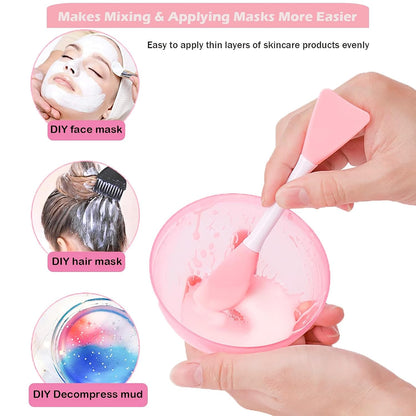 Mask Applicator Silicone Face Brush Face Mud Cream,Clay Mask,DIY,Modeling Mask Brushes DIY Mud Mixing Spatula Double-end Handheld Scoop Skin Care Make up Foundation Gel Cosmetic Tool