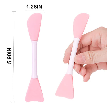 Mask Applicator Silicone Face Brush Face Mud Cream,Clay Mask,DIY,Modeling Mask Brushes DIY Mud Mixing Spatula Double-end Handheld Scoop Skin Care Make up Foundation Gel Cosmetic Tool