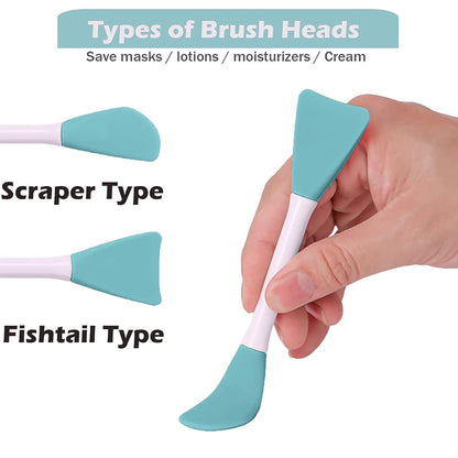 Mask Applicator Silicone Face Brush Face Mud Cream,Clay Mask,DIY,Modeling Mask Brushes DIY Mud Mixing Spatula Double-end Handheld Scoop Skin Care Make up Foundation Gel Cosmetic Tool