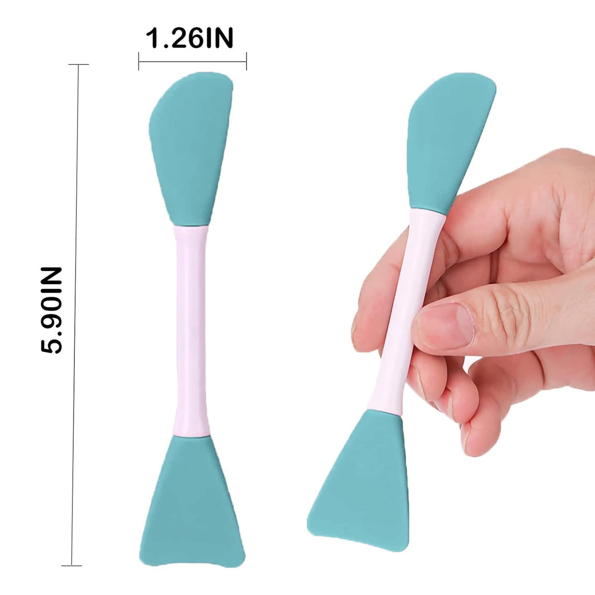 Mask Applicator Silicone Face Brush Face Mud Cream,Clay Mask,DIY,Modeling Mask Brushes DIY Mud Mixing Spatula Double-end Handheld Scoop Skin Care Make up Foundation Gel Cosmetic Tool
