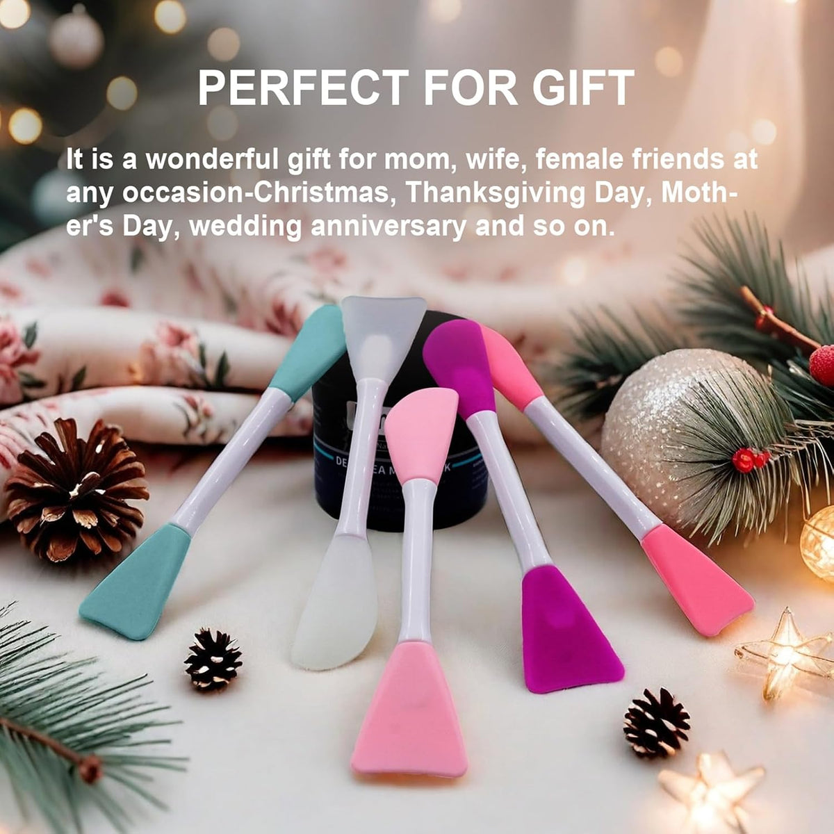 Mask Applicator Silicone Face Brush Face Mud Cream,Clay Mask,DIY,Modeling Mask Brushes DIY Mud Mixing Spatula Double-end Handheld Scoop Skin Care Make up Foundation Gel Cosmetic Tool