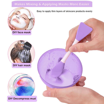 Mask Applicator Silicone Face Brush Face Mud Cream,Clay Mask,DIY,Modeling Mask Brushes DIY Mud Mixing Spatula Double-end Handheld Scoop Skin Care Make up Foundation Gel Cosmetic Tool