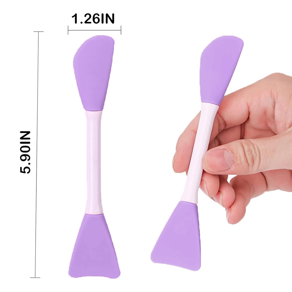 Mask Applicator Silicone Face Brush Face Mud Cream,Clay Mask,DIY,Modeling Mask Brushes DIY Mud Mixing Spatula Double-end Handheld Scoop Skin Care Make up Foundation Gel Cosmetic Tool