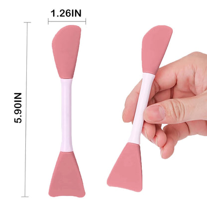 Mask Applicator Silicone Face Brush Face Mud Cream,Clay Mask,DIY,Modeling Mask Brushes DIY Mud Mixing Spatula Double-end Handheld Scoop Skin Care Make up Foundation Gel Cosmetic Tool