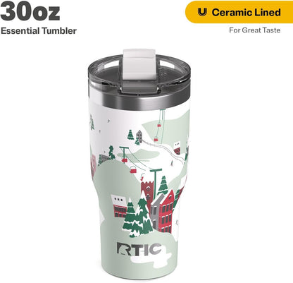20oz Essential Tumbler with Lid, Ceramic Lined, White | Insulated, Stainless Steel Metal, Portable Travel Cup for Hot and Cold Drinks, Coffee, Car, Camping and Travel