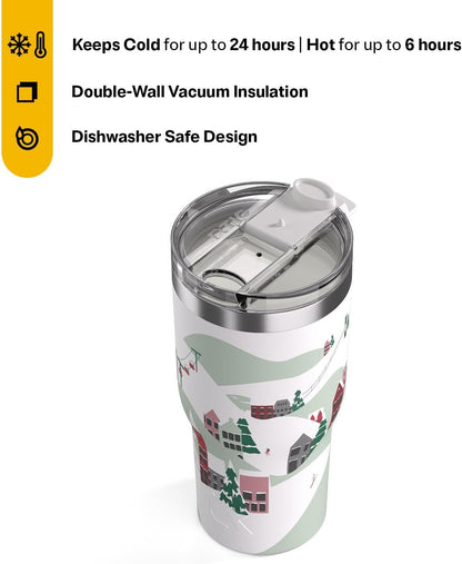 20oz Essential Tumbler with Lid, Ceramic Lined, White | Insulated, Stainless Steel Metal, Portable Travel Cup for Hot and Cold Drinks, Coffee, Car, Camping and Travel