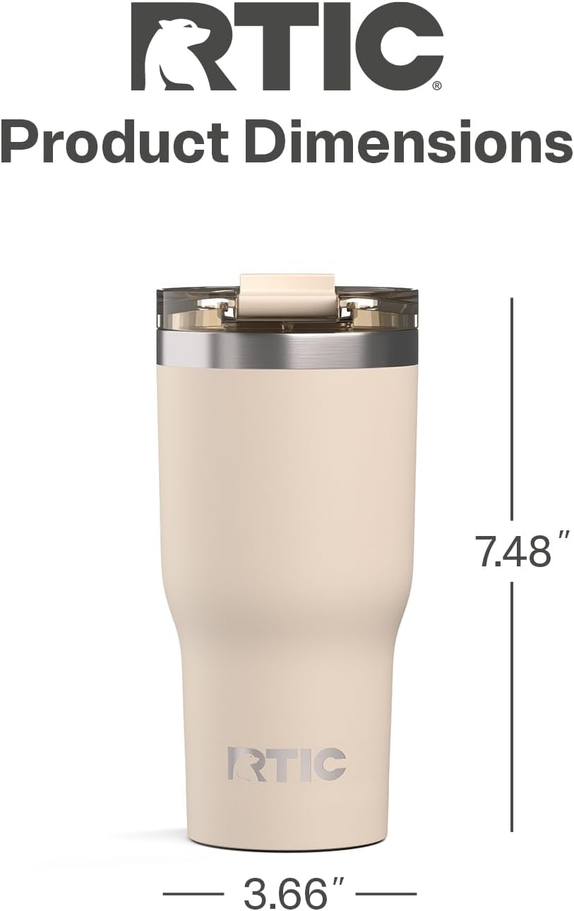 20oz Essential Tumbler with Lid, Ceramic Lined, White | Insulated, Stainless Steel Metal, Portable Travel Cup for Hot and Cold Drinks, Coffee, Car, Camping and Travel