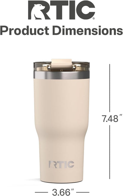 20oz Essential Tumbler with Lid, Ceramic Lined, White | Insulated, Stainless Steel Metal, Portable Travel Cup for Hot and Cold Drinks, Coffee, Car, Camping and Travel