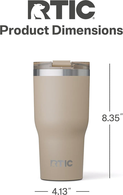 20oz Essential Tumbler with Lid, Ceramic Lined, White | Insulated, Stainless Steel Metal, Portable Travel Cup for Hot and Cold Drinks, Coffee, Car, Camping and Travel