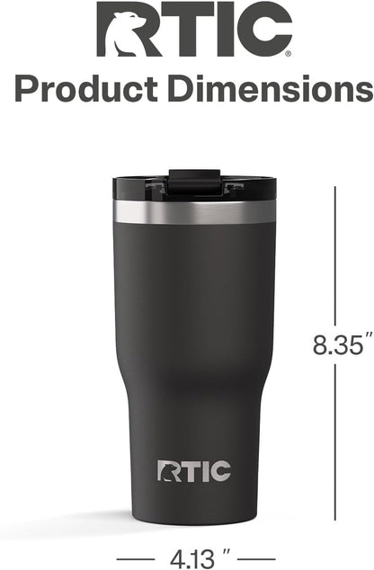 20oz Essential Tumbler with Lid, Ceramic Lined, White | Insulated, Stainless Steel Metal, Portable Travel Cup for Hot and Cold Drinks, Coffee, Car, Camping and Travel