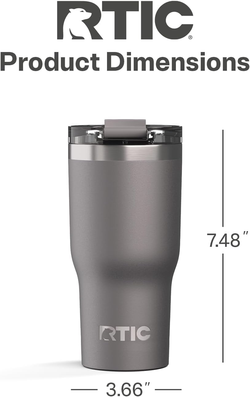 20oz Essential Tumbler with Lid, Ceramic Lined, White | Insulated, Stainless Steel Metal, Portable Travel Cup for Hot and Cold Drinks, Coffee, Car, Camping and Travel