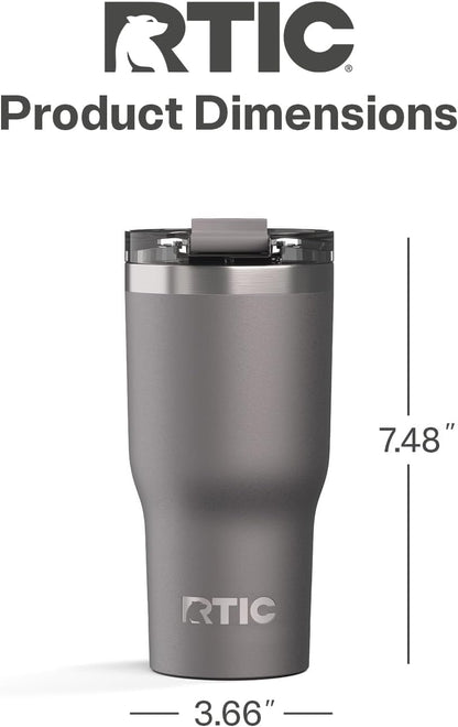 20oz Essential Tumbler with Lid, Ceramic Lined, White | Insulated, Stainless Steel Metal, Portable Travel Cup for Hot and Cold Drinks, Coffee, Car, Camping and Travel