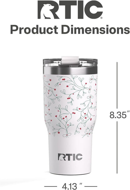 20oz Essential Tumbler with Lid, Ceramic Lined, White | Insulated, Stainless Steel Metal, Portable Travel Cup for Hot and Cold Drinks, Coffee, Car, Camping and Travel