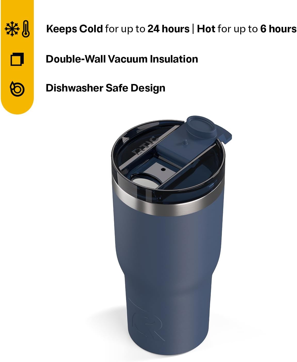20oz Essential Tumbler with Lid, Ceramic Lined, White | Insulated, Stainless Steel Metal, Portable Travel Cup for Hot and Cold Drinks, Coffee, Car, Camping and Travel