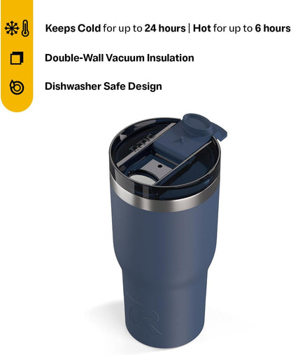 20oz Essential Tumbler with Lid, Ceramic Lined, White | Insulated, Stainless Steel Metal, Portable Travel Cup for Hot and Cold Drinks, Coffee, Car, Camping and Travel