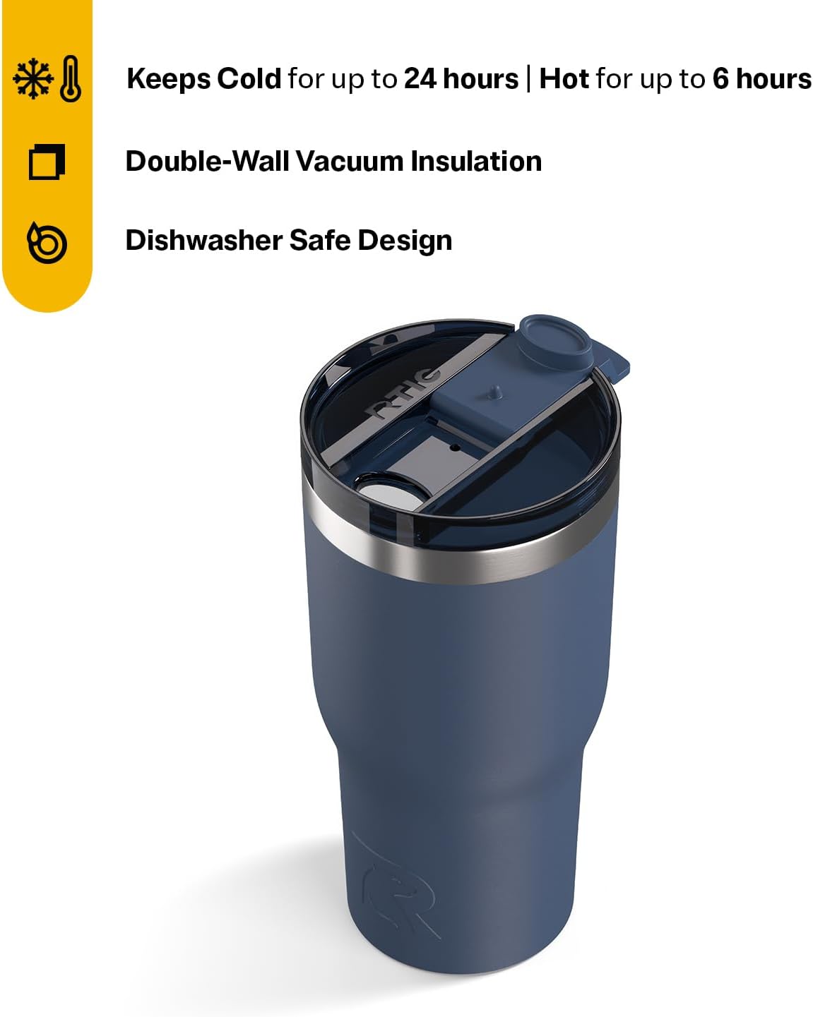 20oz Essential Tumbler with Lid, Ceramic Lined, White | Insulated, Stainless Steel Metal, Portable Travel Cup for Hot and Cold Drinks, Coffee, Car, Camping and Travel