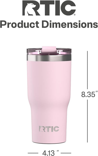20oz Essential Tumbler with Lid, Ceramic Lined, White | Insulated, Stainless Steel Metal, Portable Travel Cup for Hot and Cold Drinks, Coffee, Car, Camping and Travel