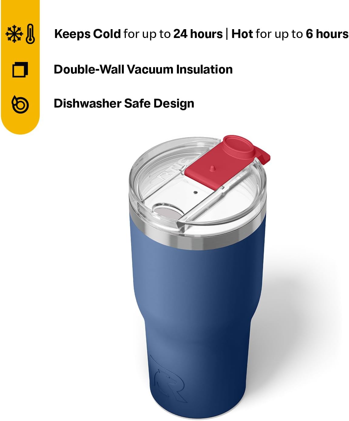 20oz Essential Tumbler with Lid, Ceramic Lined, White | Insulated, Stainless Steel Metal, Portable Travel Cup for Hot and Cold Drinks, Coffee, Car, Camping and Travel