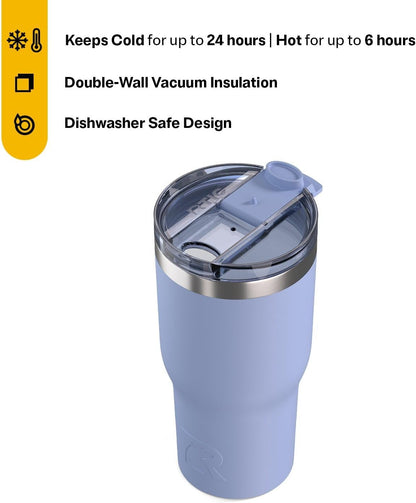 20oz Essential Tumbler with Lid, Ceramic Lined, White | Insulated, Stainless Steel Metal, Portable Travel Cup for Hot and Cold Drinks, Coffee, Car, Camping and Travel