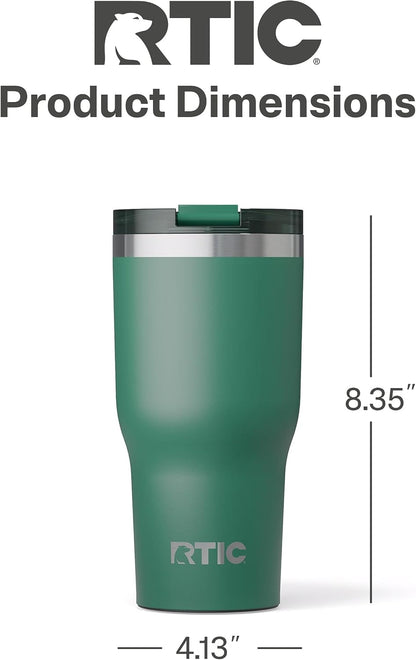 20oz Essential Tumbler with Lid, Ceramic Lined, White | Insulated, Stainless Steel Metal, Portable Travel Cup for Hot and Cold Drinks, Coffee, Car, Camping and Travel