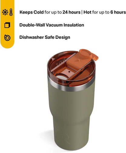 20oz Essential Tumbler with Lid, Ceramic Lined, White | Insulated, Stainless Steel Metal, Portable Travel Cup for Hot and Cold Drinks, Coffee, Car, Camping and Travel