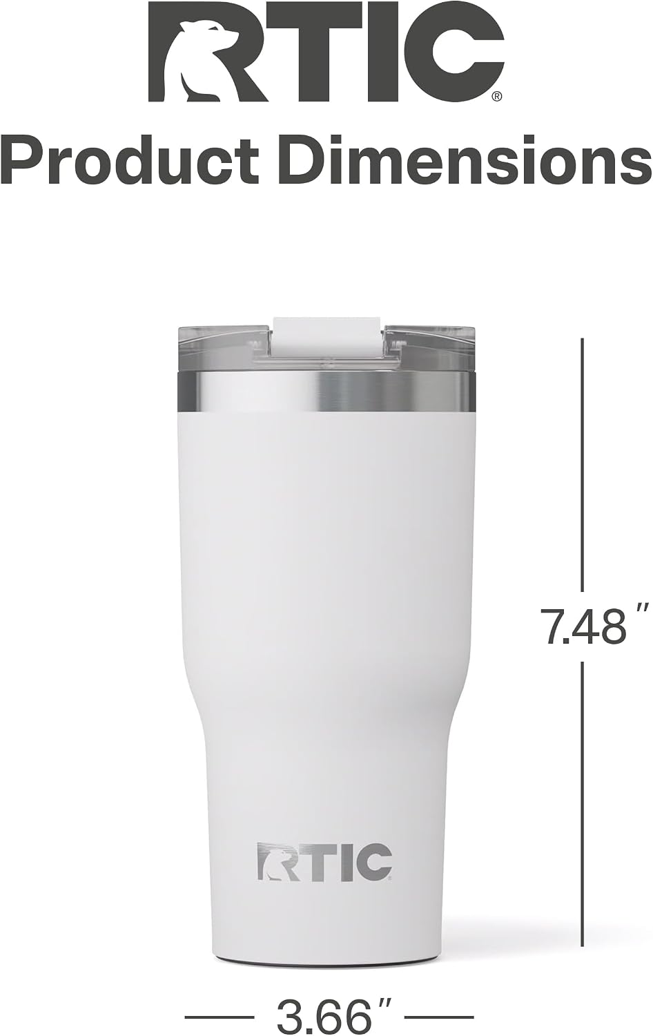 20oz Essential Tumbler with Lid, Ceramic Lined, White | Insulated, Stainless Steel Metal, Portable Travel Cup for Hot and Cold Drinks, Coffee, Car, Camping and Travel