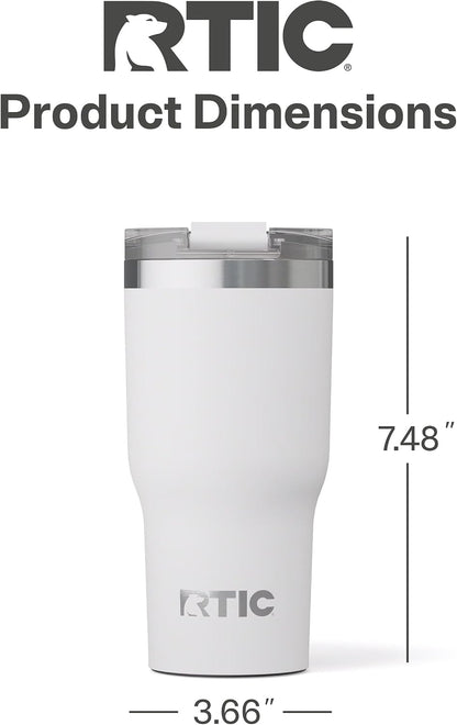 20oz Essential Tumbler with Lid, Ceramic Lined, White | Insulated, Stainless Steel Metal, Portable Travel Cup for Hot and Cold Drinks, Coffee, Car, Camping and Travel