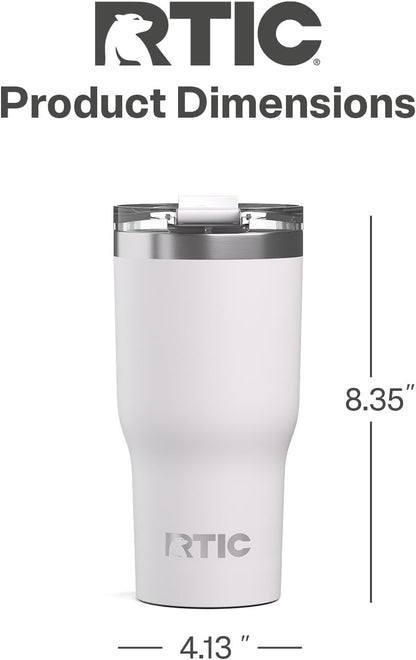 20oz Essential Tumbler with Lid, Ceramic Lined, White | Insulated, Stainless Steel Metal, Portable Travel Cup for Hot and Cold Drinks, Coffee, Car, Camping and Travel