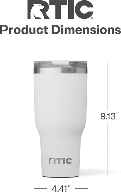 20oz Essential Tumbler with Lid, Ceramic Lined, White | Insulated, Stainless Steel Metal, Portable Travel Cup for Hot and Cold Drinks, Coffee, Car, Camping and Travel