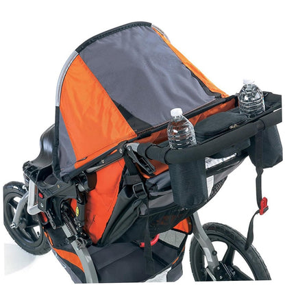 1PC Stroller Caddy, Oxford Cloth Stroller Organizer with Cup Holder, Zippered Pocket and Adjustable Straps..