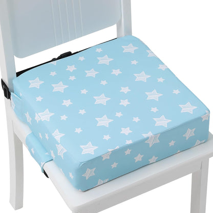 Booster Seat for Kitchen Chair, Toddler Booster Seats for Dining Table with Adjustable Straps Portable for Travel Camping Eating, Booster Cushion for Table for Baby Child Infant Kid Boy Girl