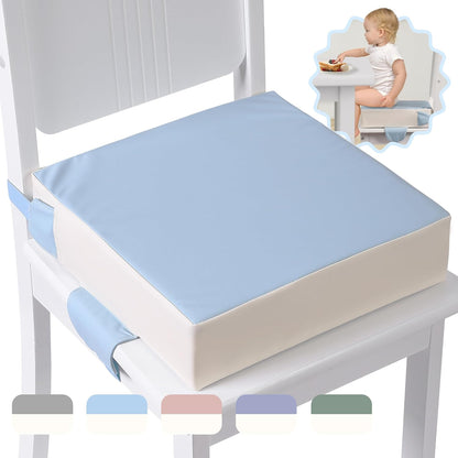 Booster Seat for Kitchen Chair, Toddler Booster Seats for Dining Table with Adjustable Straps Portable for Travel Camping Eating, Booster Cushion for Table for Baby Child Infant Kid Boy Girl