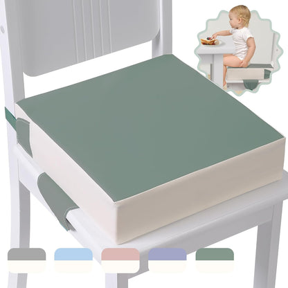 Booster Seat for Kitchen Chair, Toddler Booster Seats for Dining Table with Adjustable Straps Portable for Travel Camping Eating, Booster Cushion for Table for Baby Child Infant Kid Boy Girl