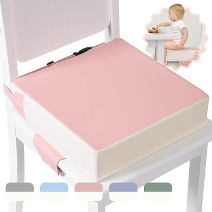 Booster Seat for Kitchen Chair, Toddler Booster Seats for Dining Table with Adjustable Straps Portable for Travel Camping Eating, Booster Cushion for Table for Baby Child Infant Kid Boy Girl