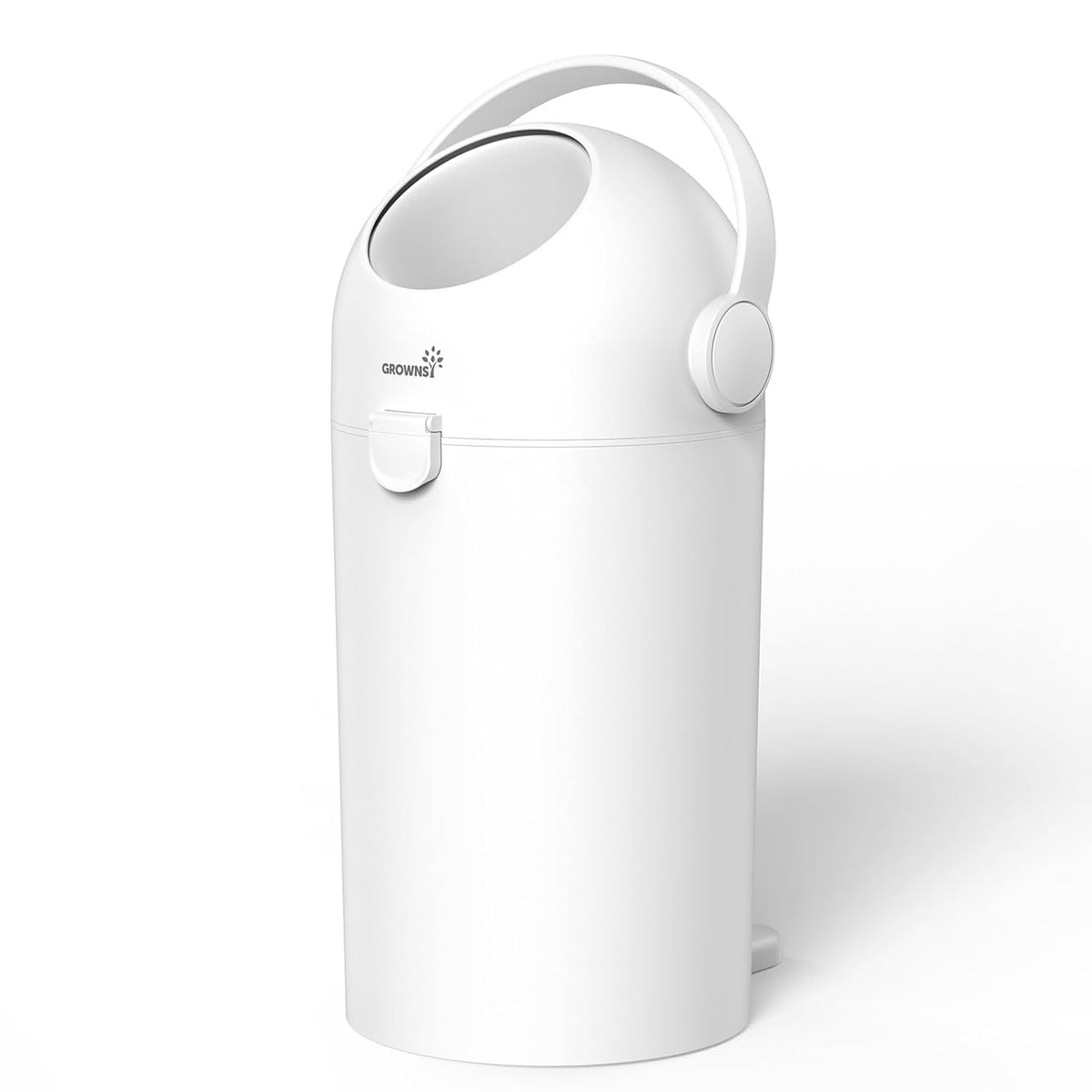Odor-Locking Baby Diaper Pail with Dual-Barrier Design, White