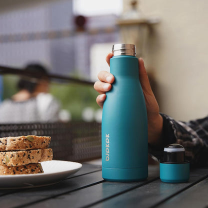 25 oz Insulated Stainless Steel Water Bottle, Metal Sports Flask | Double Wall Vacuum, Leak Proof, Keeps Hot/Cold, BPA Free, Dishwasher Safe, Cupholder Friendly, Travel, Lake Blue - Colors B