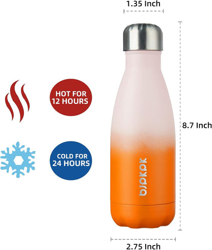 25 oz Insulated Stainless Steel Water Bottle, Metal Sports Flask | Double Wall Vacuum, Leak Proof, Keeps Hot/Cold, BPA Free, Dishwasher Safe, Cupholder Friendly, Travel, Lake Blue - Colors B