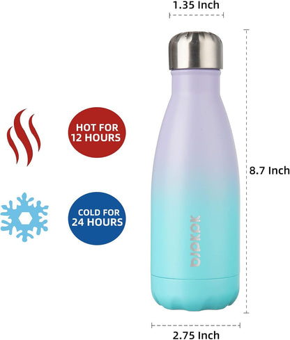 25 oz Insulated Stainless Steel Water Bottle, Metal Sports Flask | Double Wall Vacuum, Leak Proof, Keeps Hot/Cold, BPA Free, Dishwasher Safe, Cupholder Friendly, Travel, Lake Blue - Colors B