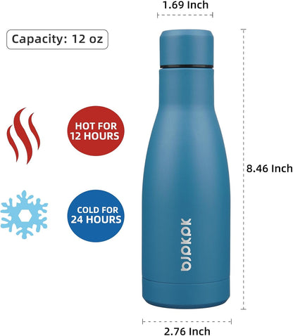 25 oz Insulated Stainless Steel Water Bottle, Metal Sports Flask | Double Wall Vacuum, Leak Proof, Keeps Hot/Cold, BPA Free, Dishwasher Safe, Cupholder Friendly, Travel, Lake Blue - Colors B
