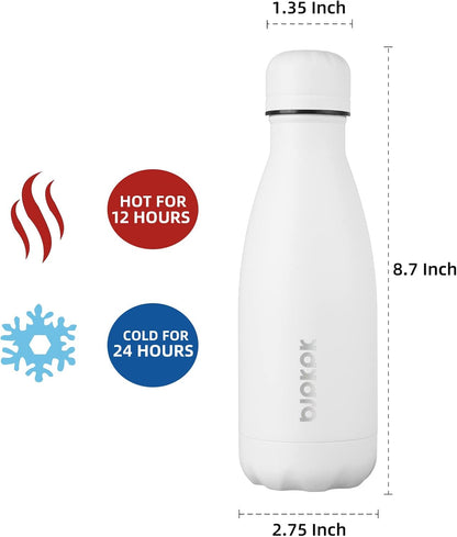 25 oz Insulated Stainless Steel Water Bottle, Metal Sports Flask | Double Wall Vacuum, Leak Proof, Keeps Hot/Cold, BPA Free, Dishwasher Safe, Cupholder Friendly, Travel, Lake Blue - Colors B
