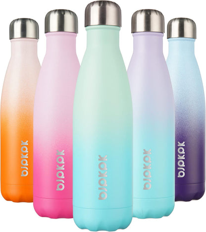 25 oz Insulated Stainless Steel Water Bottle, Metal Sports Flask | Double Wall Vacuum, Leak Proof, Keeps Hot/Cold, BPA Free, Dishwasher Safe, Cupholder Friendly, Travel, Lake Blue - Colors B
