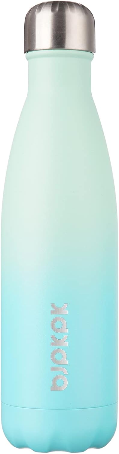 25 oz Insulated Stainless Steel Water Bottle, Metal Sports Flask | Double Wall Vacuum, Leak Proof, Keeps Hot/Cold, BPA Free, Dishwasher Safe, Cupholder Friendly, Travel, Lake Blue - Colors B