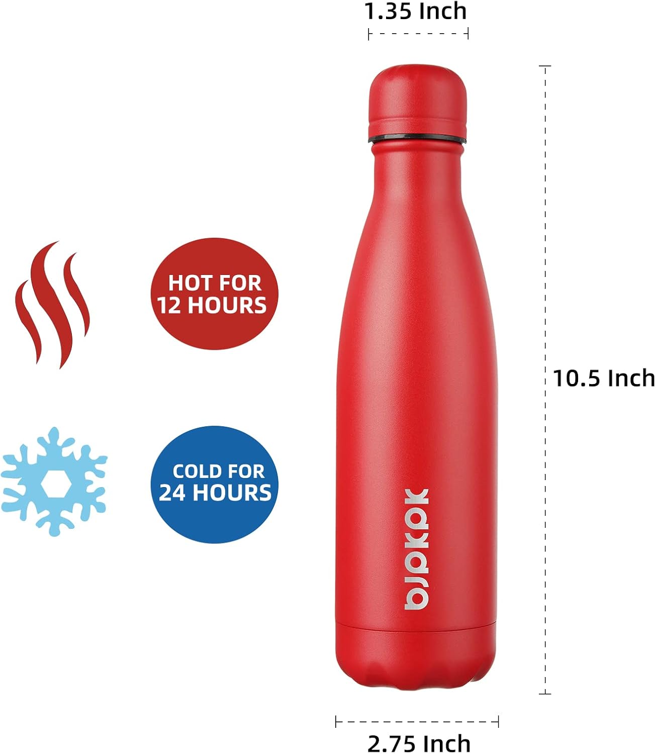 25 oz Insulated Stainless Steel Water Bottle, Metal Sports Flask | Double Wall Vacuum, Leak Proof, Keeps Hot/Cold, BPA Free, Dishwasher Safe, Cupholder Friendly, Travel, Lake Blue - Colors B