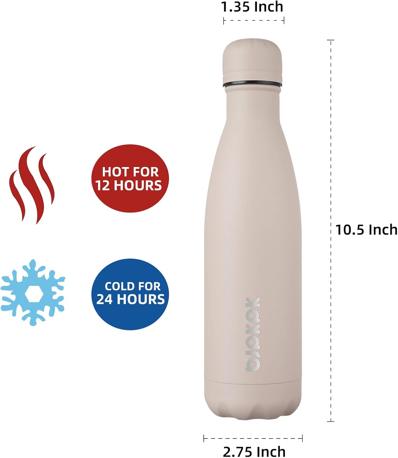25 oz Insulated Stainless Steel Water Bottle, Metal Sports Flask | Double Wall Vacuum, Leak Proof, Keeps Hot/Cold, BPA Free, Dishwasher Safe, Cupholder Friendly, Travel, Lake Blue - Colors B